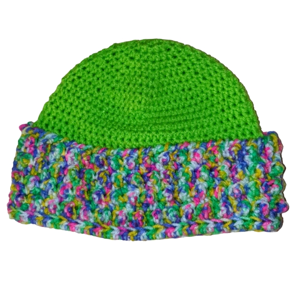 Crochet Green Apple Beanie Size Small
